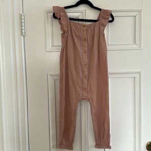 H&M Kids Girls Blush Pink Pant Romper Size 4T